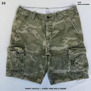 Abercrombie & Fitch Green Cargo Shorts